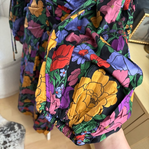 FARM‎ RIO Bucolic Garden Sleeve Cut Out Dress Floral Maxi Size XS - Picture 9 of 16